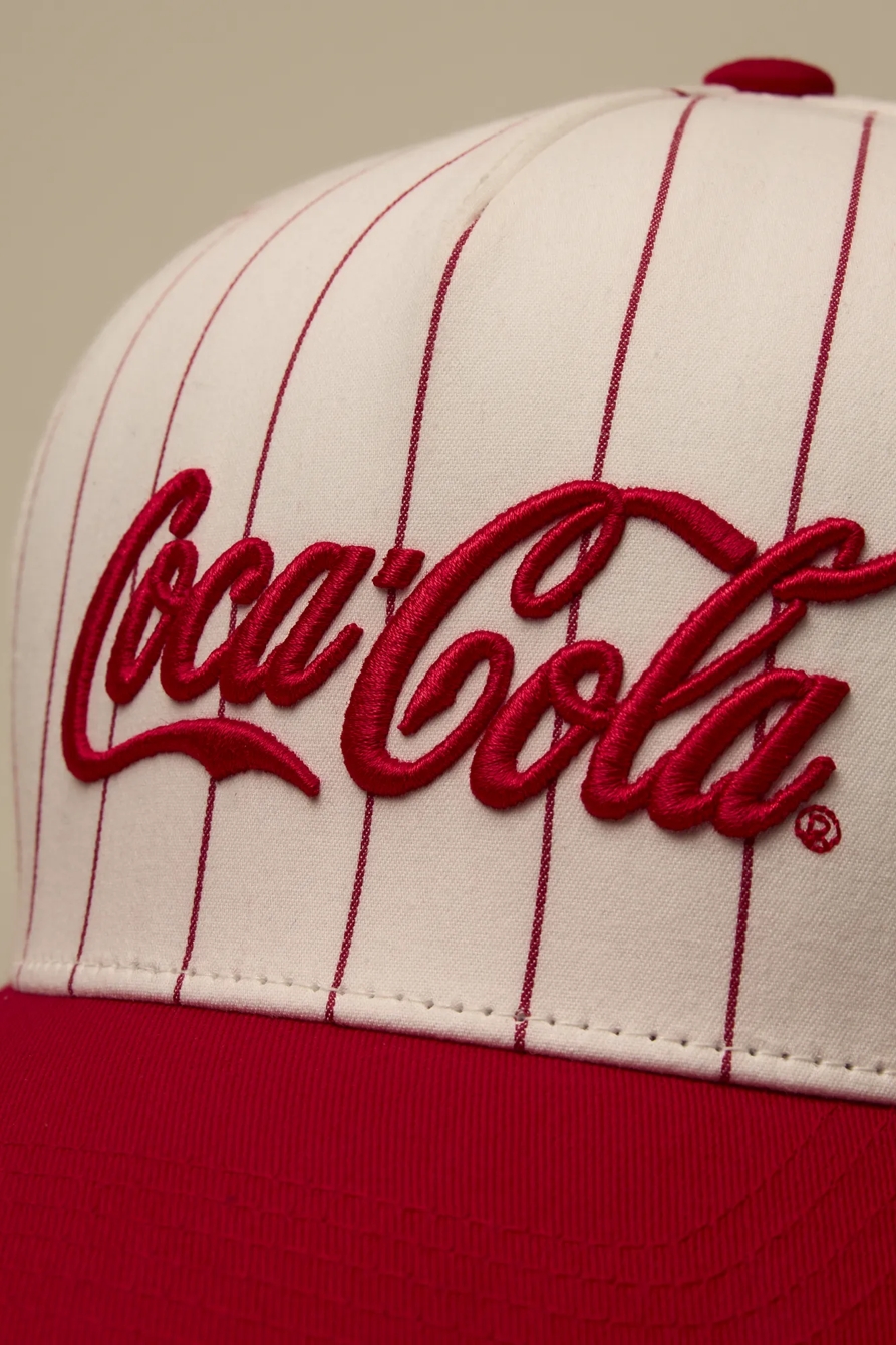 PINSTRIPE COCA COLA BASEBALL HAT — MULTI — image 2