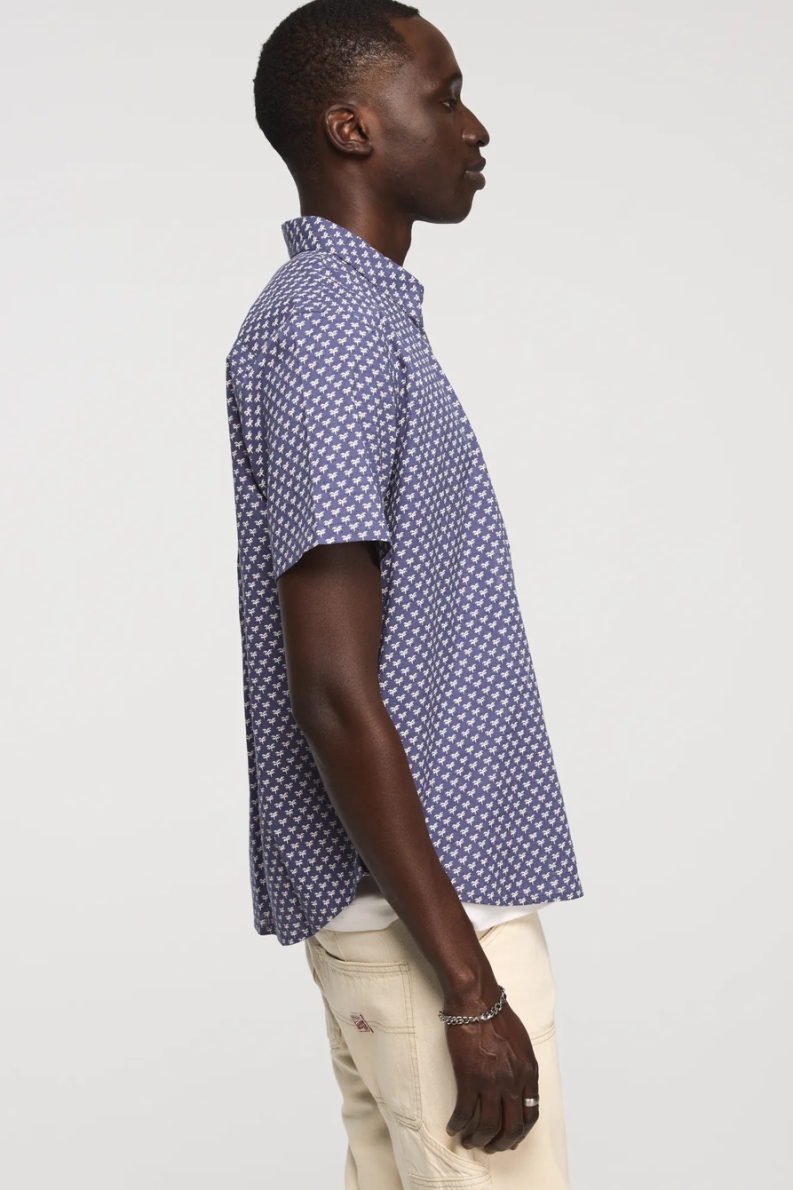 SHORT SLEEVE PRINTED ONE POCKET SAN GABRIEL — BLUE PRINT — image 4