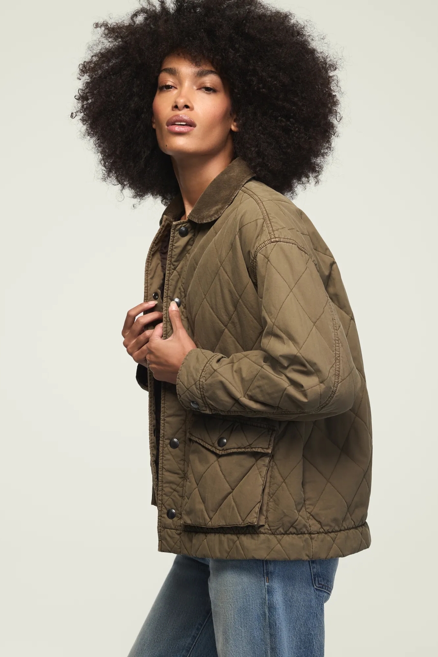 QUILTED JACKET — BURNT OLIVE — image 4