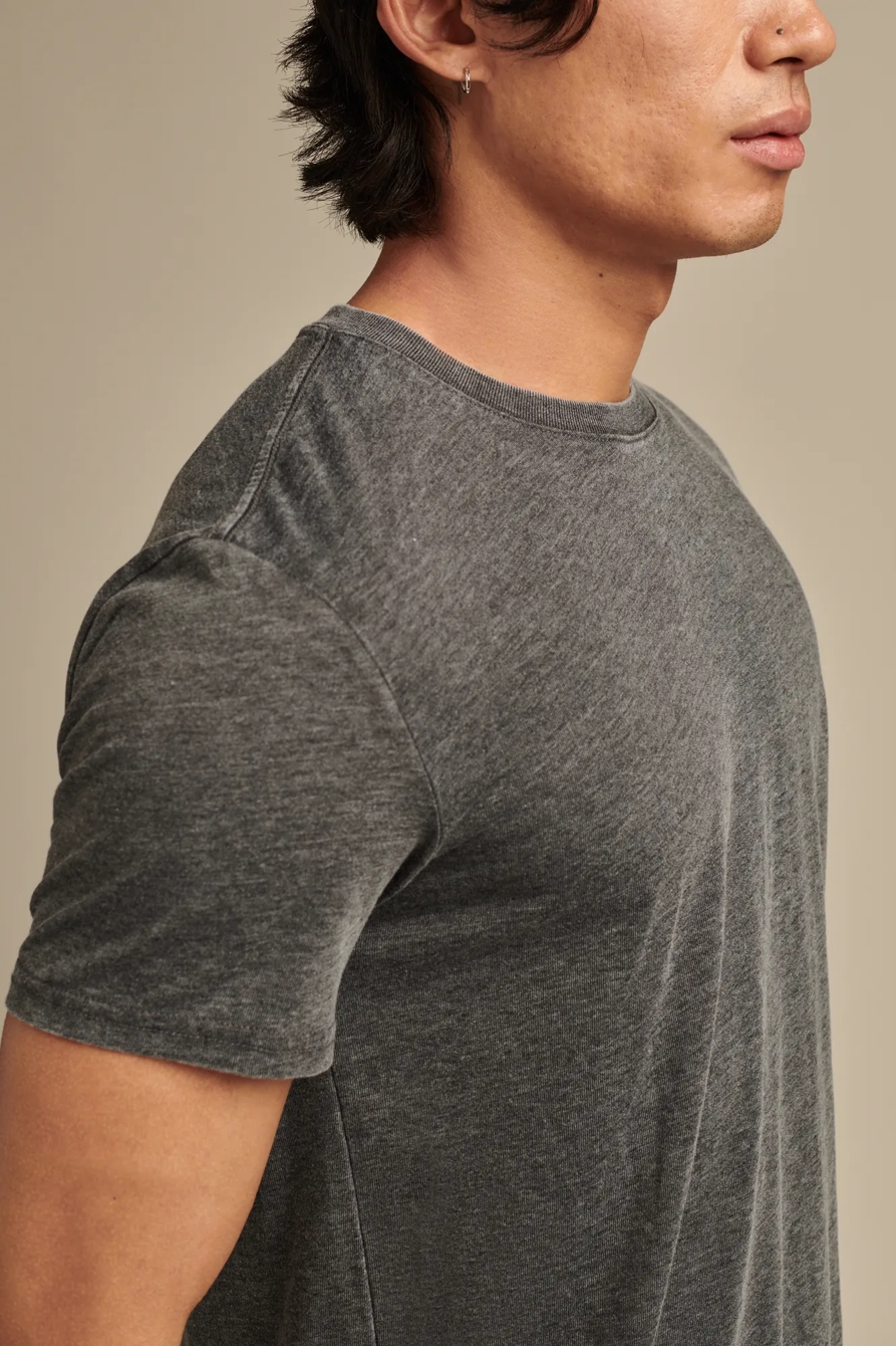 VENICE BURNOUT CREW NECK TEE — JET BLACK — image 2