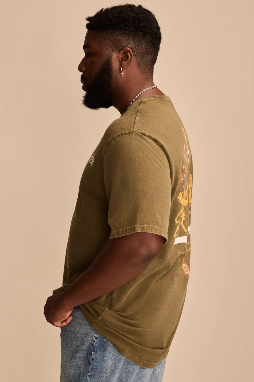 BIG & TALL MODELO BOTTLE TEE — OLIVE NIGHT — image 4