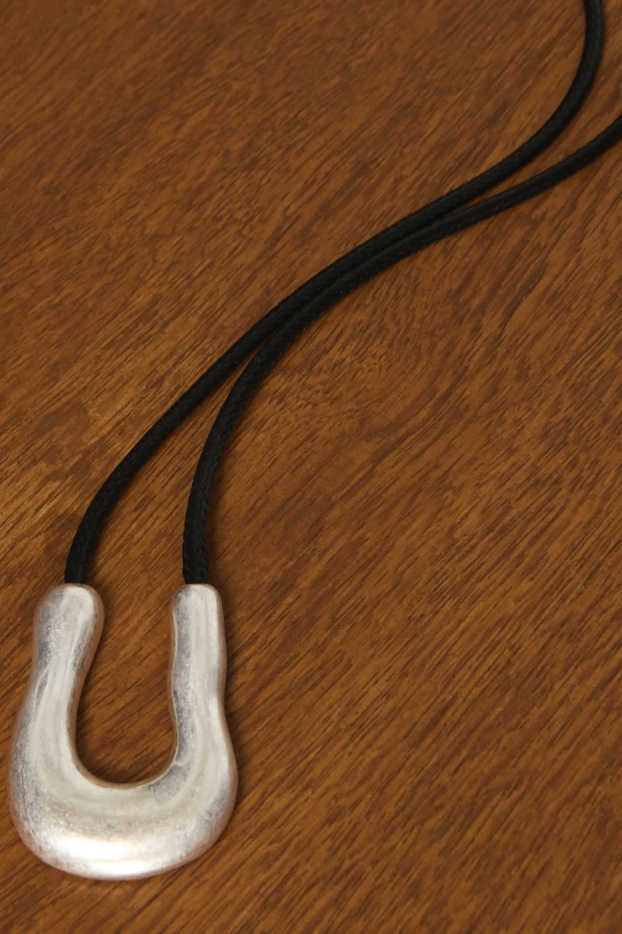 Black Cord with Pendant — SILVER — image 2