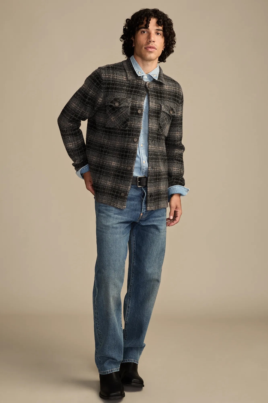 PLAID BUTTON DOWN — DARK BLACK MUTLI — image 5
