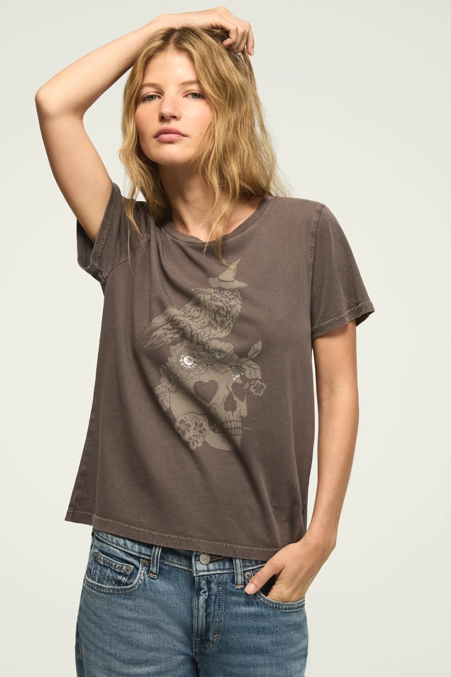 CROW SKULL CLASSIC CREW — LICORICE — image 2
