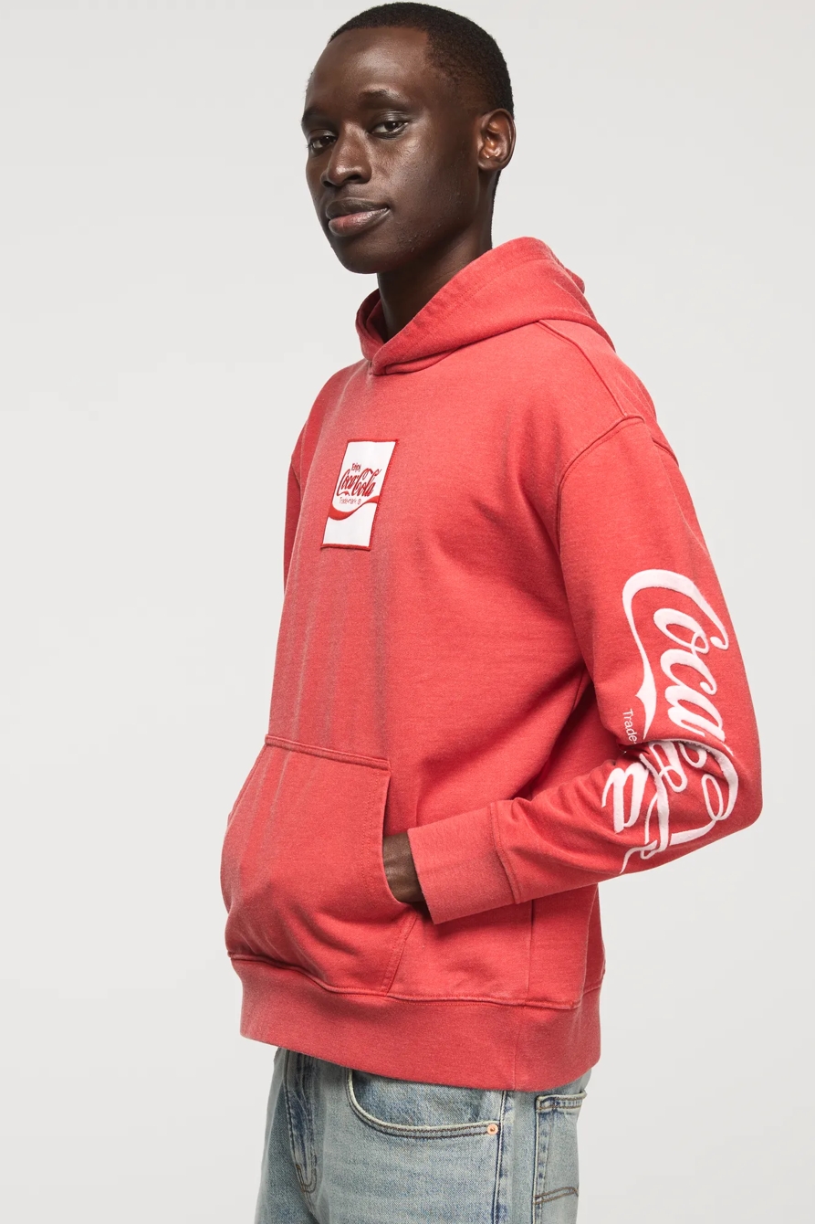 COCA-COLA LOGO HOODIE — FIERY RED — image 4