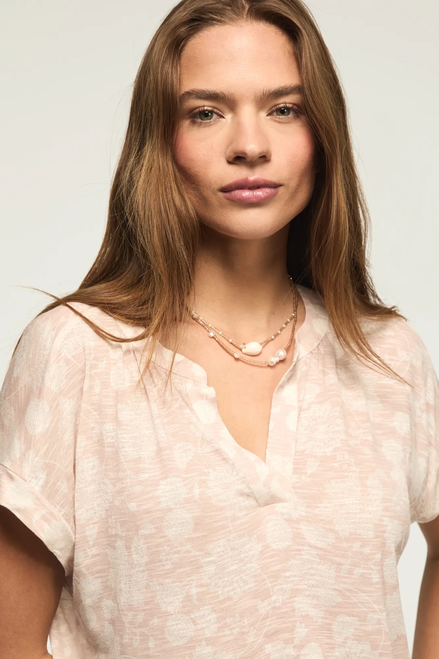SANDWASH NOTCH TOP — Pink Floral — image 5