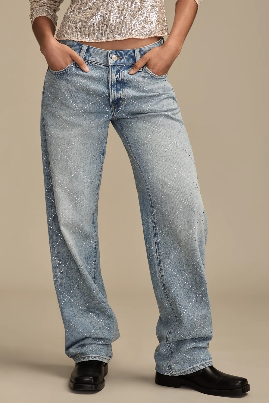 Lucky Legend Rhinestone Baggy — SNOW CONE WASH — image 1