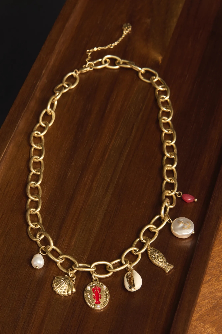 Sea Charm Necklace — GOLD — image 2
