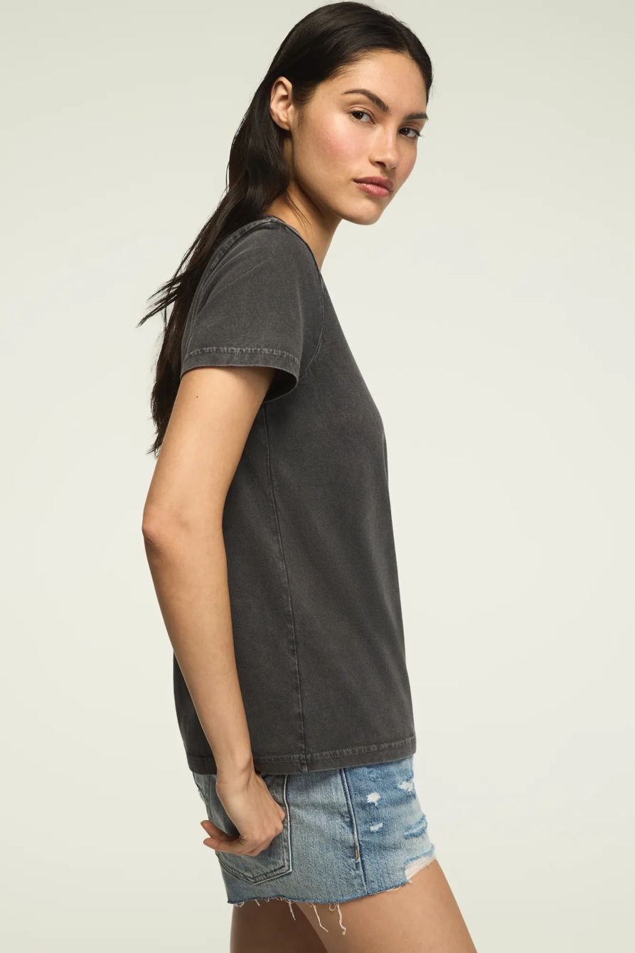 EMBELLISHED CHERRY COKE CLASSIC CREW — CAVIAR — image 4