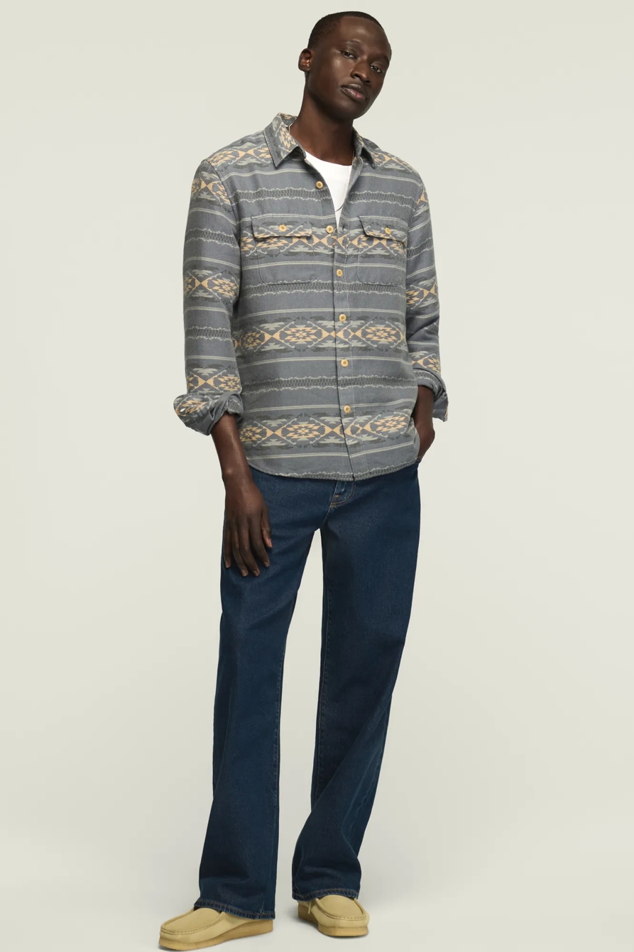 JACQUARD HUMBOLDT UTILITY SHIRT — BLUE MULTI — image 5
