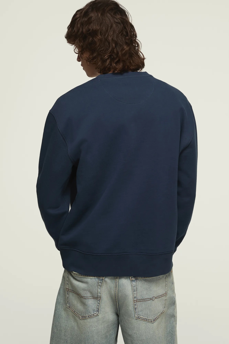 LUCKY CLOVER FLEECE CREWNECK SWEATSHIRT — INSIGNIA BLUE — image 3