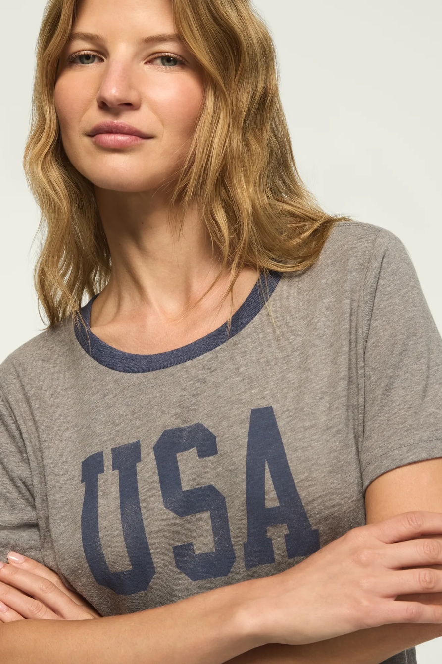 U.S.A. GRAPHIC CLASSIC CREW — MEDIUM HEATHER GREY — image 2