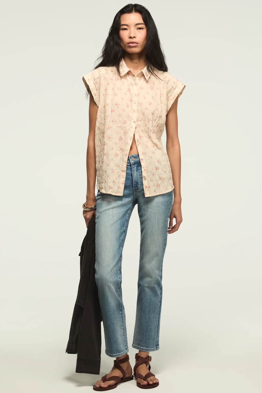 HIGH RISE ZOE STRAIGHT — HERE WE GO INDIGO WASH — image 1