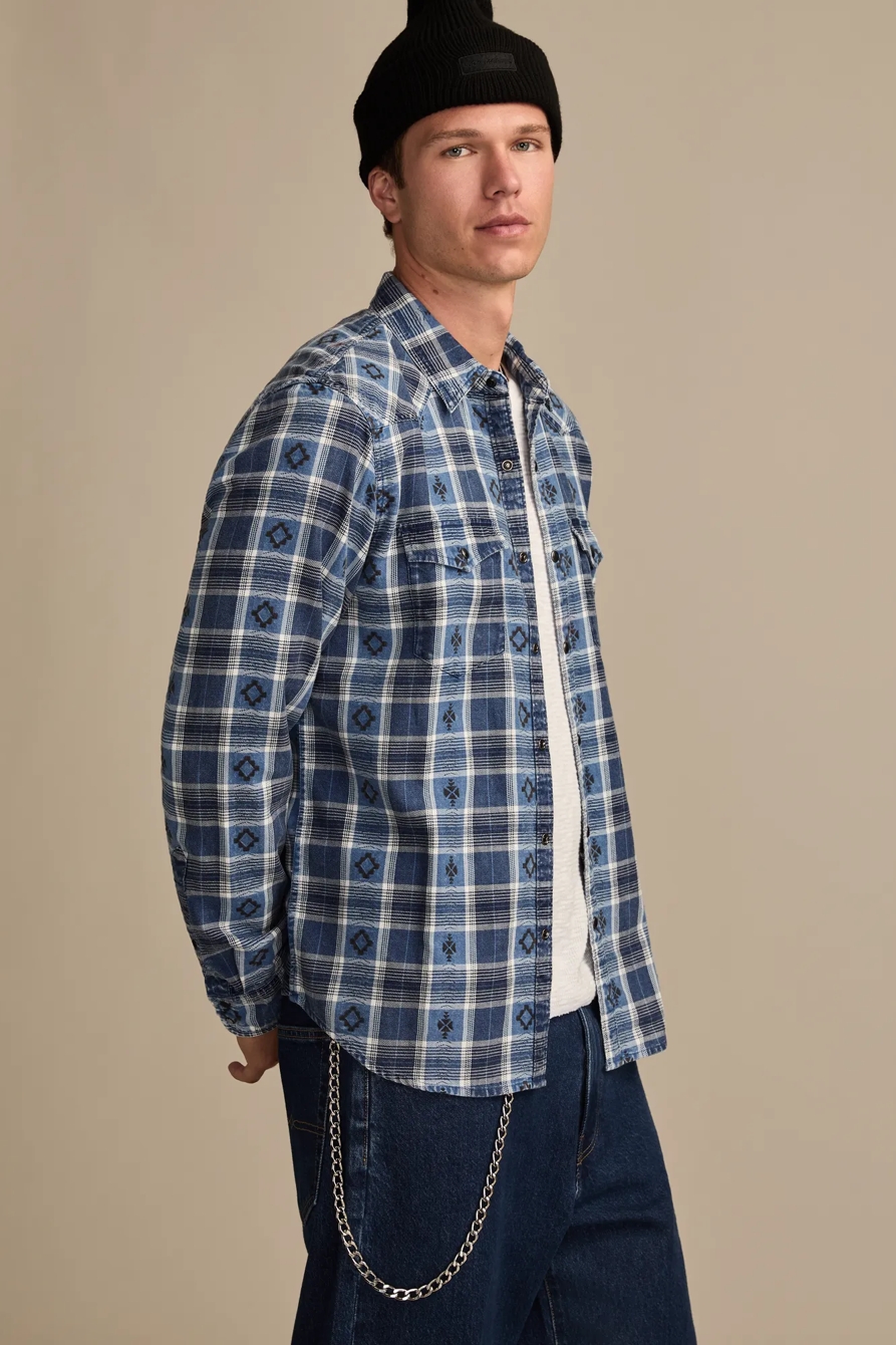 DOBBY INDIGO WESTERN — INDIGO MULTI — image 4