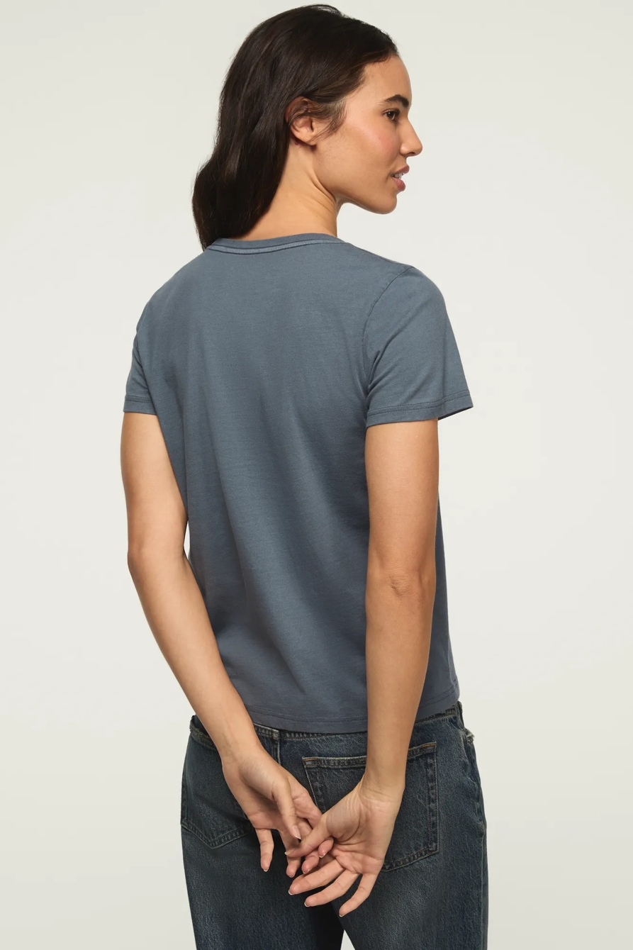 FLORAL BUTTERFLY ALL OVER CLASSIC CREW — #1479 FLINT STONE — image 3