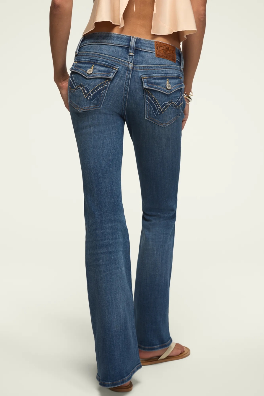 LUCKY LEGEND LOW RISE FLARE — DANCE PARTY WASH — image 1