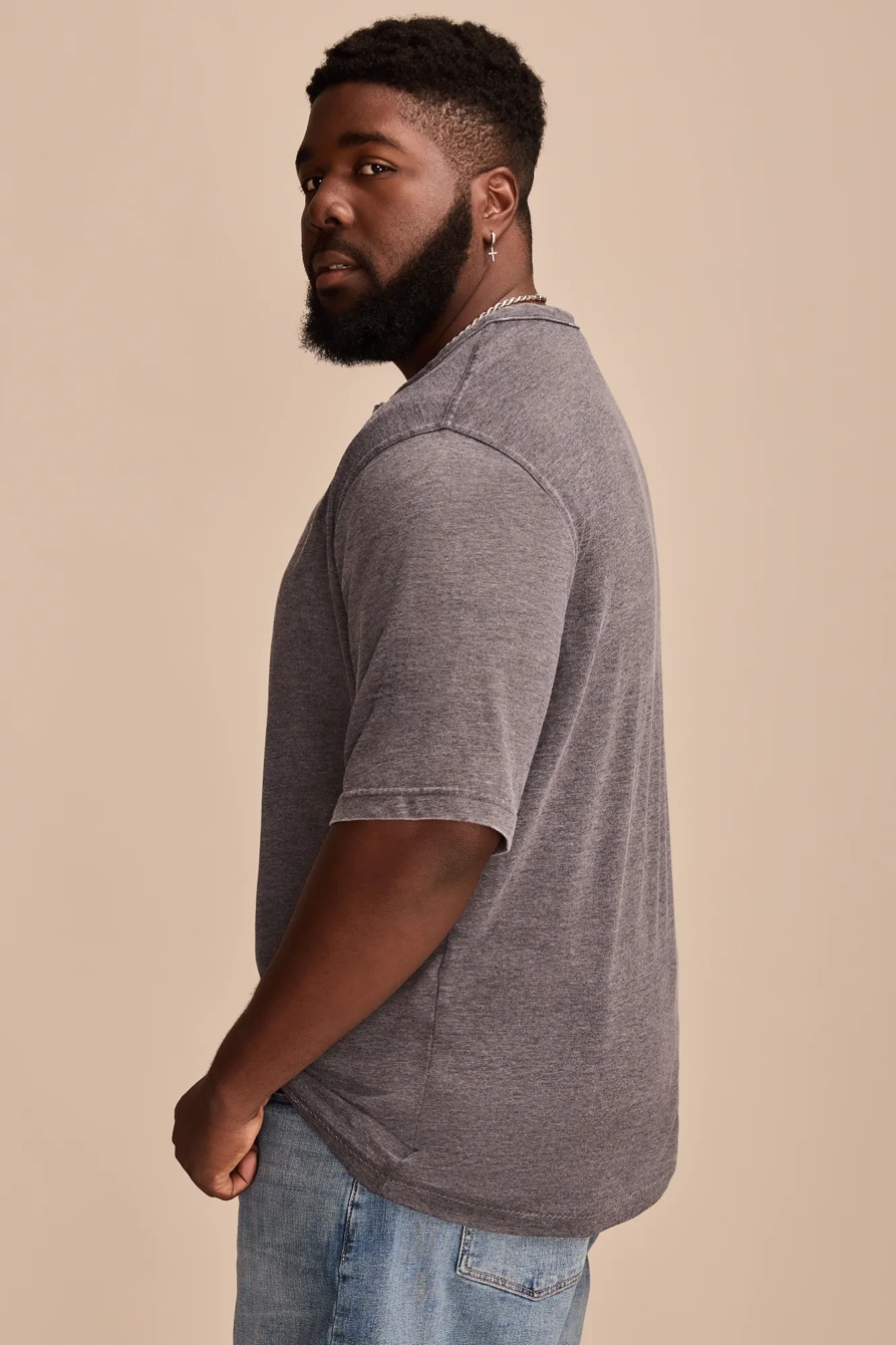 BIG & TALL VENICE BURNOUT NOTCH NECK TEE — JET BLACK — image 3