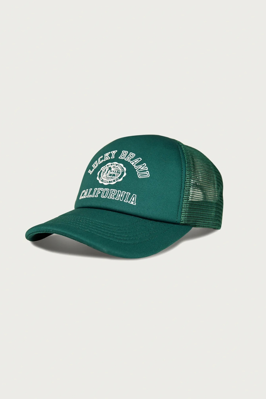 Lucky Collegiate Trucker Hat — DARK GREEN — image 1