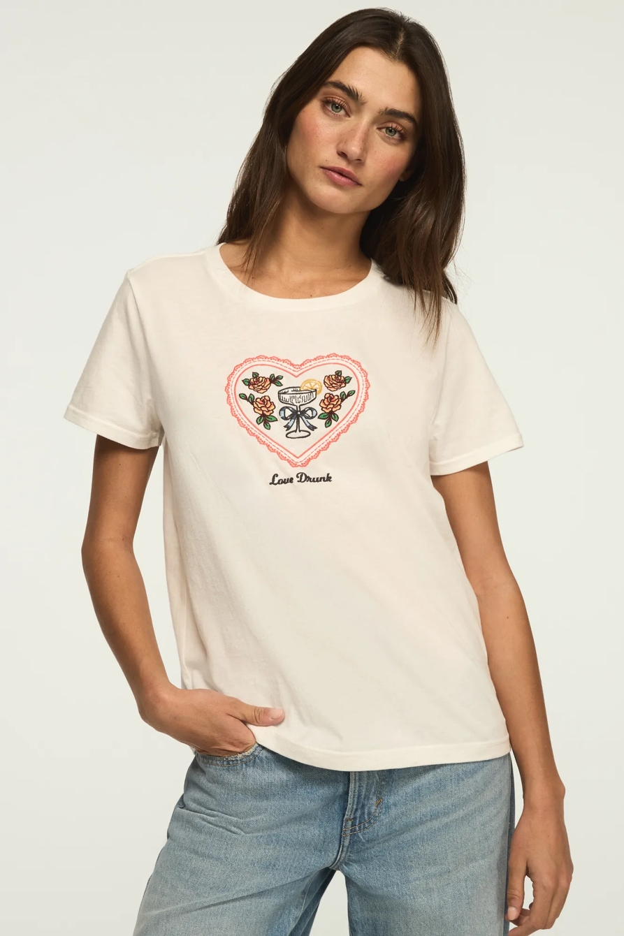 LOVE DRUNK CLASSIC CREW — BRIGHT WHITE — image 1