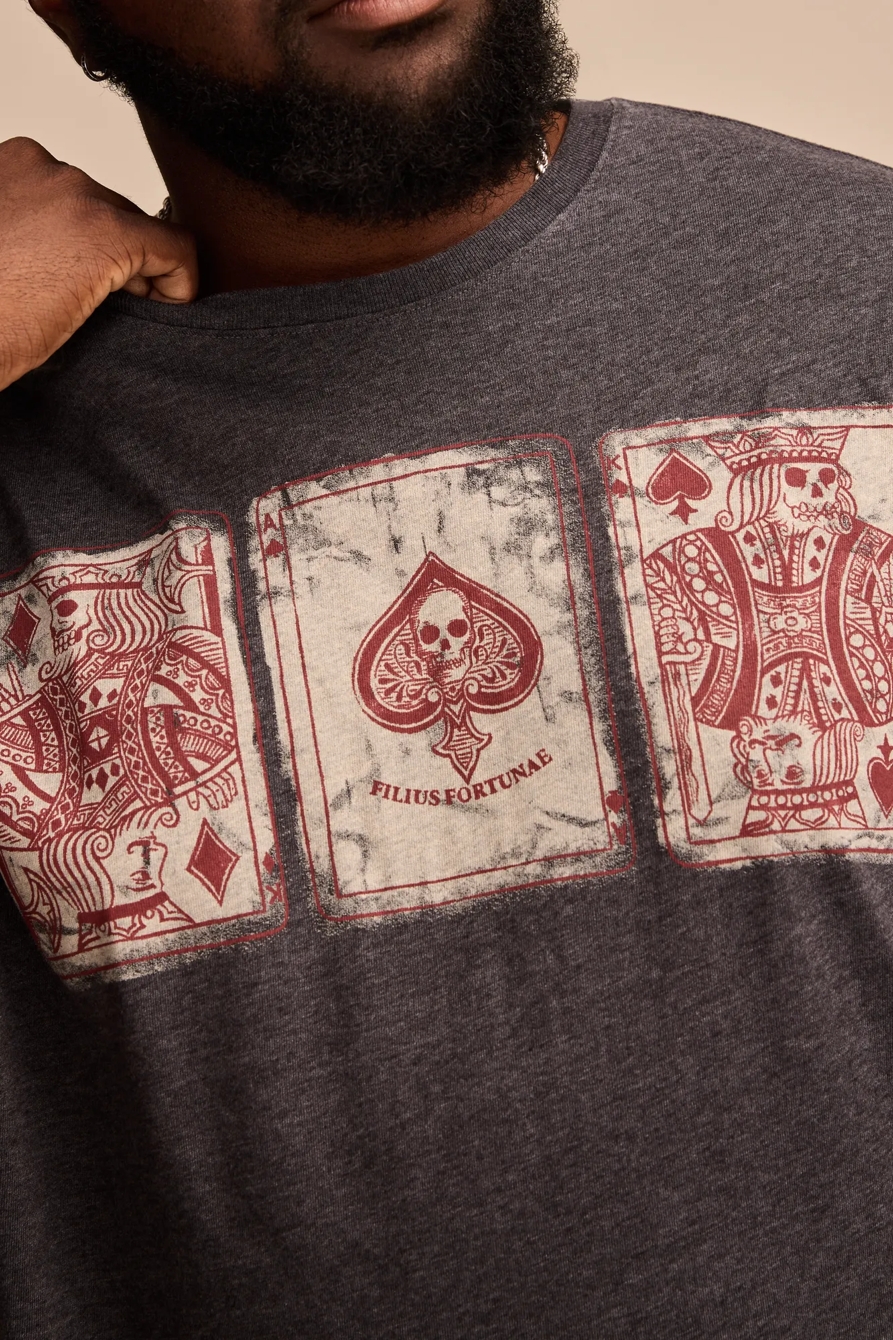 BIG & TALL POKER CARDS TEE — JET BLACK — image 2