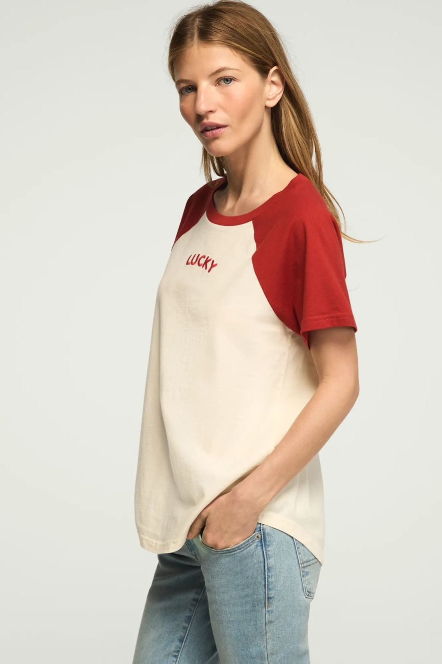 LUCKY DENIM SUPPLY RAGLAN TEE — CANOLI CREAM — image 4