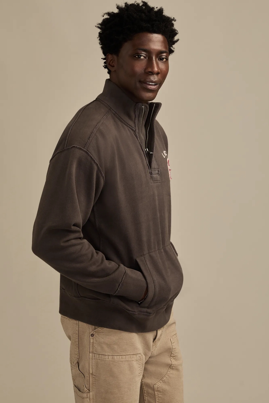 LUCKY BRAND QUARTER ZIP — RAVEN — image 4