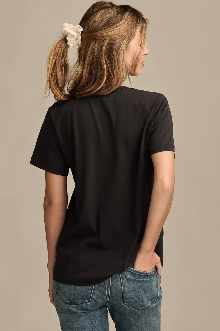 MULTI COLOR ROLLING STONES LIP CLASSIC CREW — JET BLACK — image 3