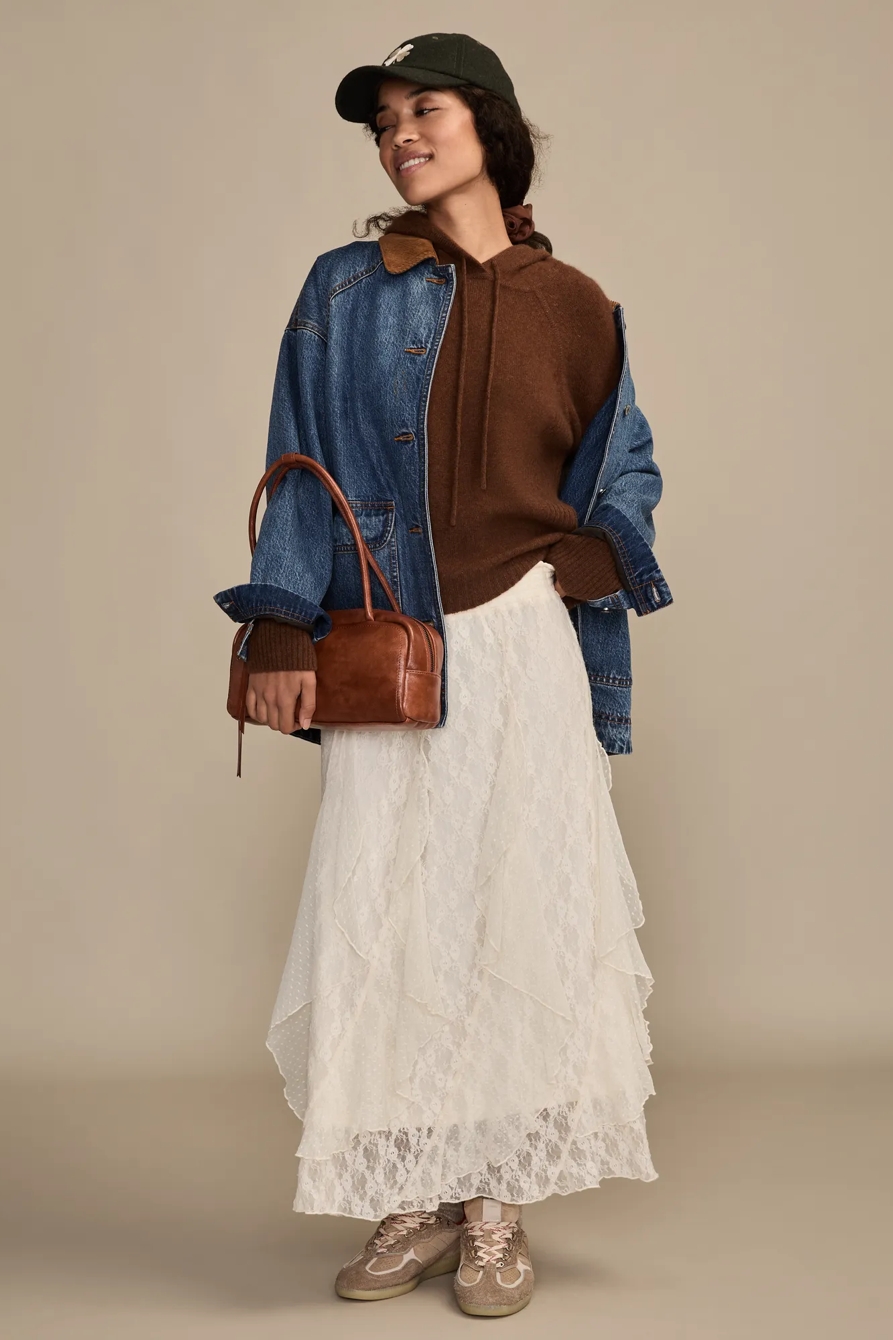 CASHMERE HOODIE SWEATER — MOCHA — image 2