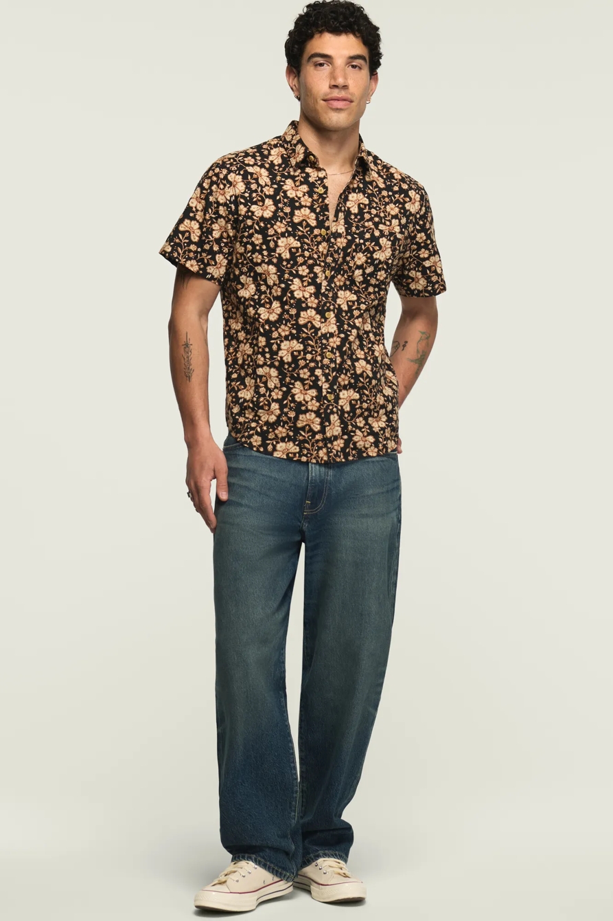 SHORT SLEEVE SAN GABRIEL PRINTED SHIRT — BLACK PRINT — image 2