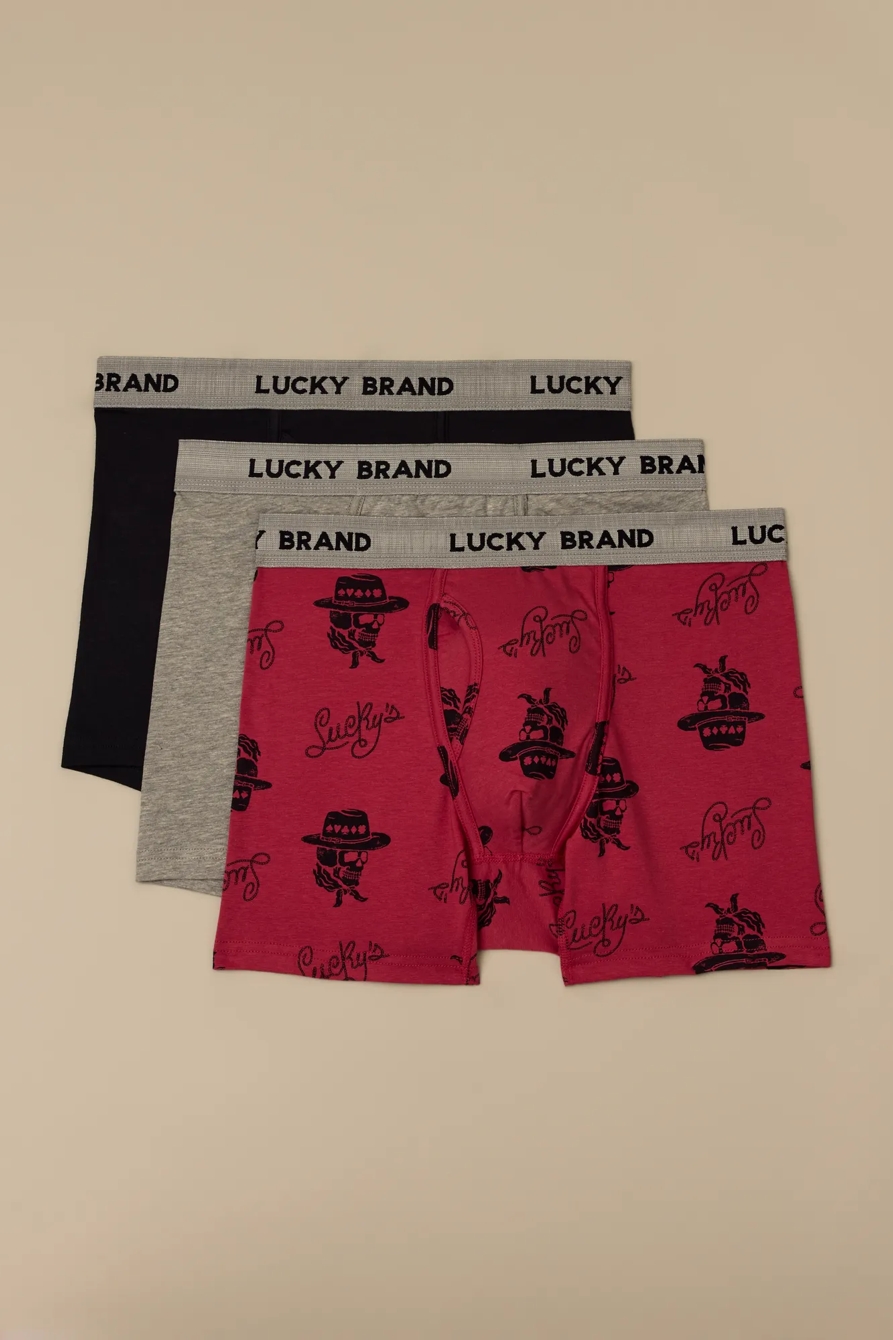 3 PACK STRETCH BOXER BRIEFS — MULTI — image 1