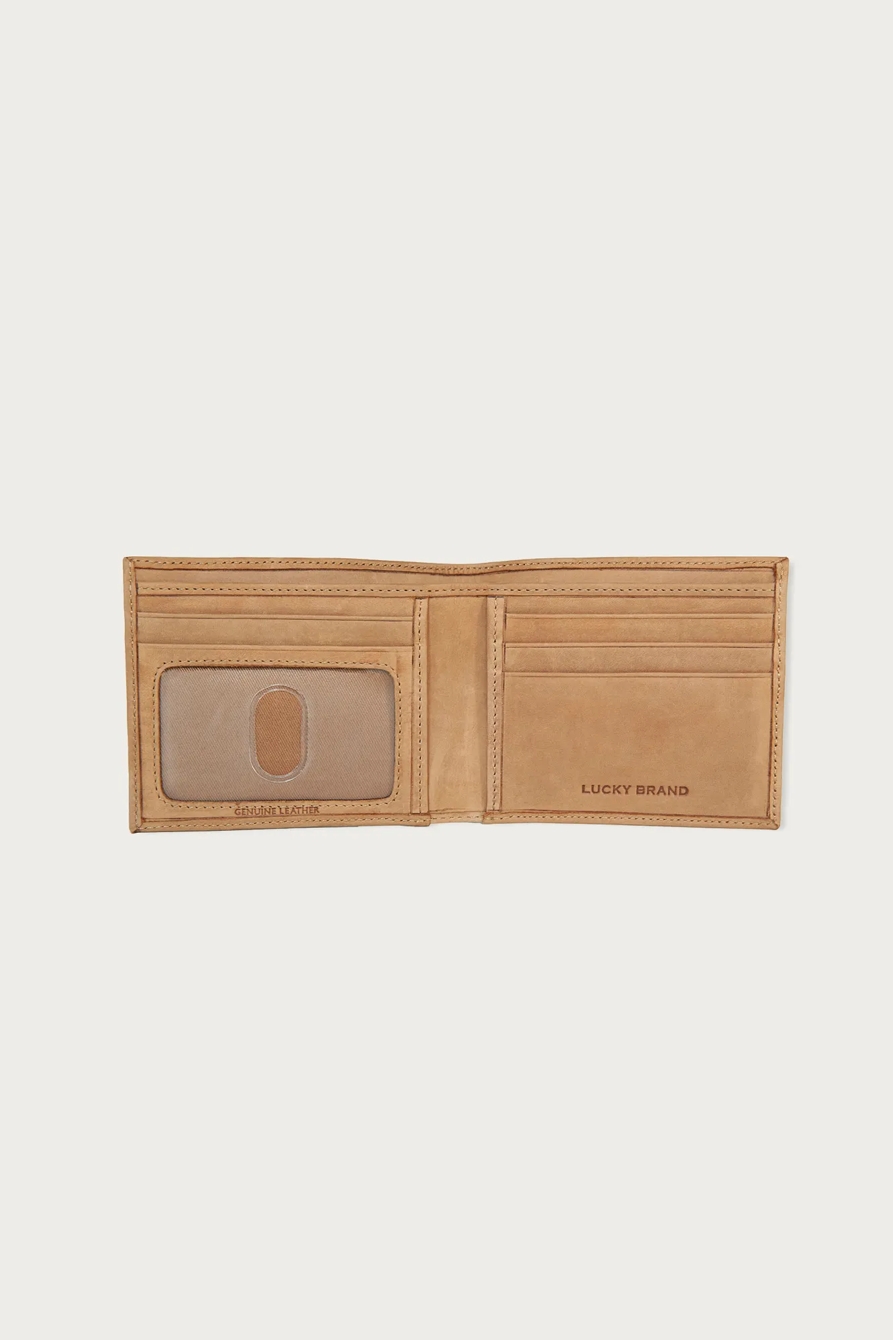 FLAG EMBOSSED LEATHER BIFOLD WALLET — MEDIUM BROWN — image 2