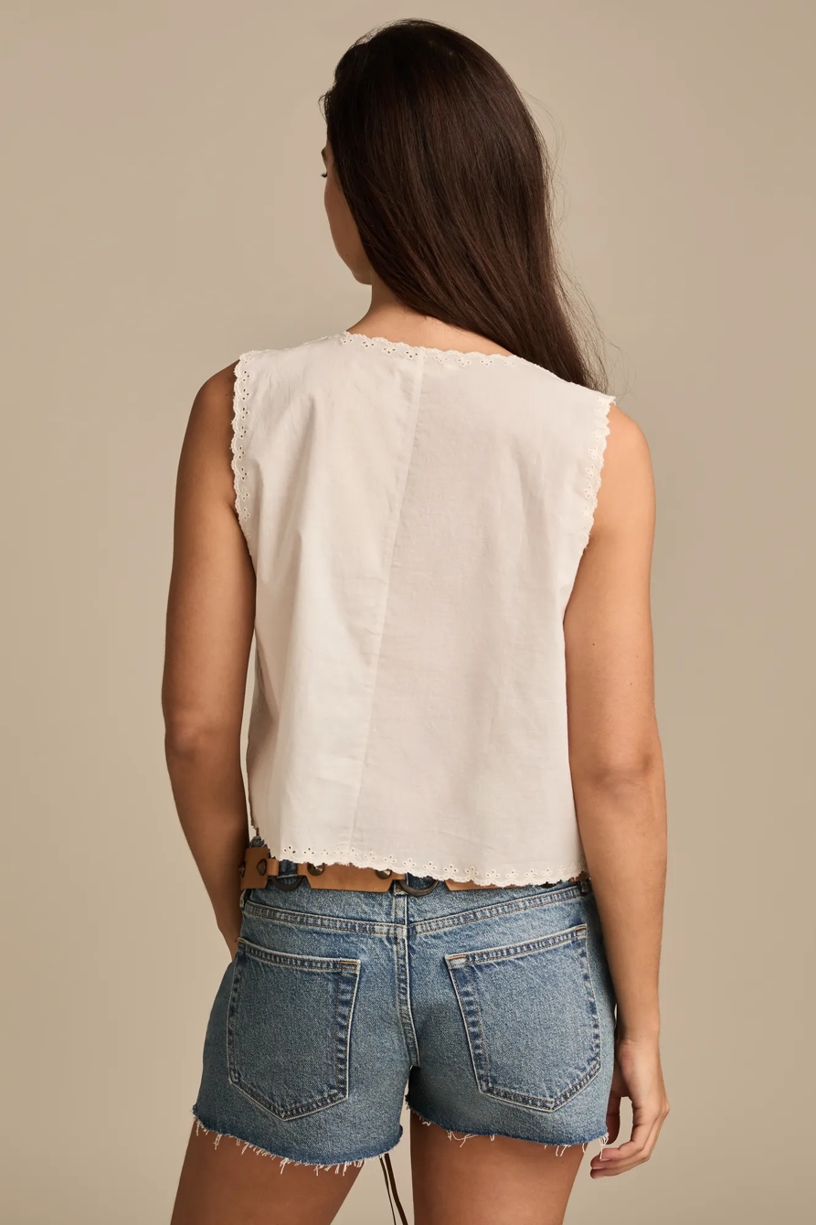 CUTWORK VEST — WHISPER WHITE — image 3