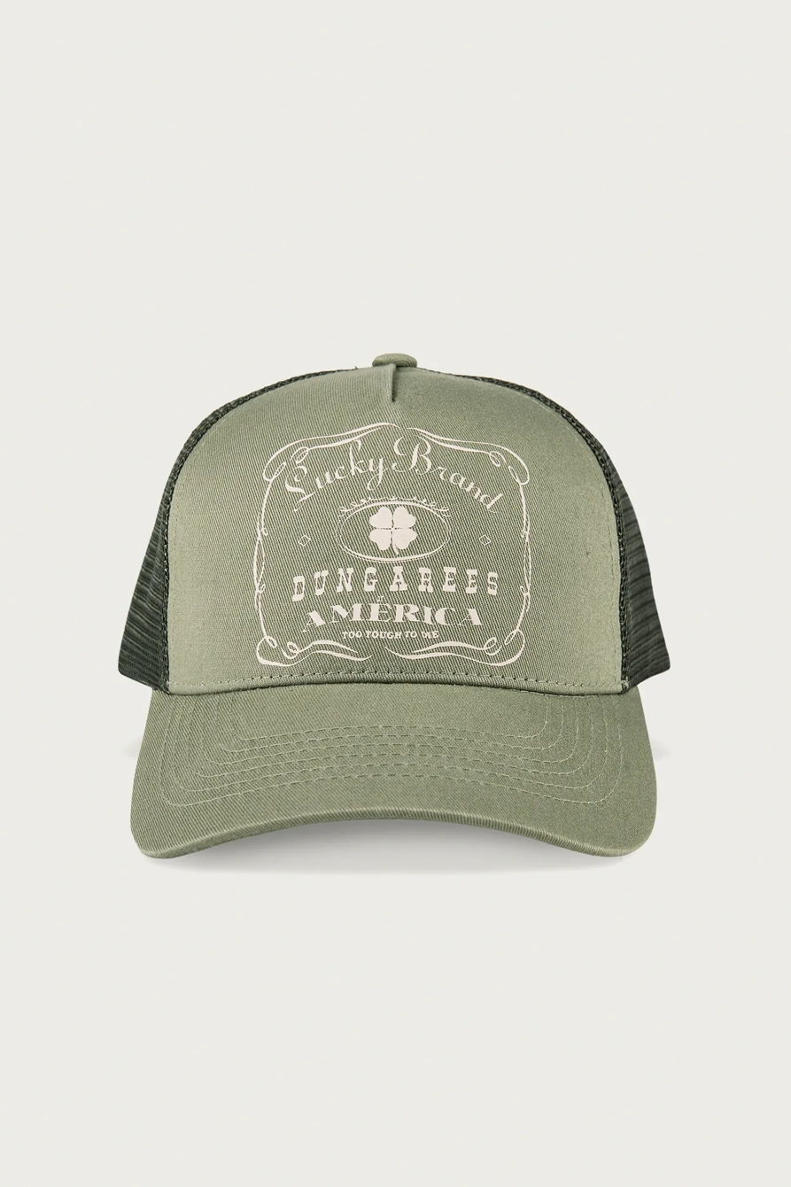 Vintage Lucky Brand Trucker Hat — BRIGHT GREEN — image 4