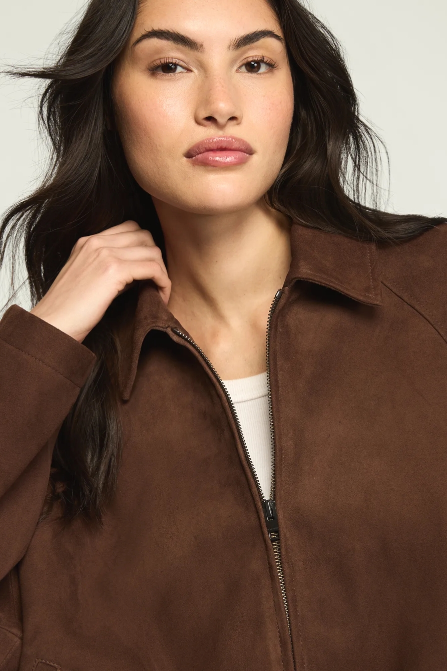 SUEDE BUBBLE JACKET — BROWN STONE — image 6