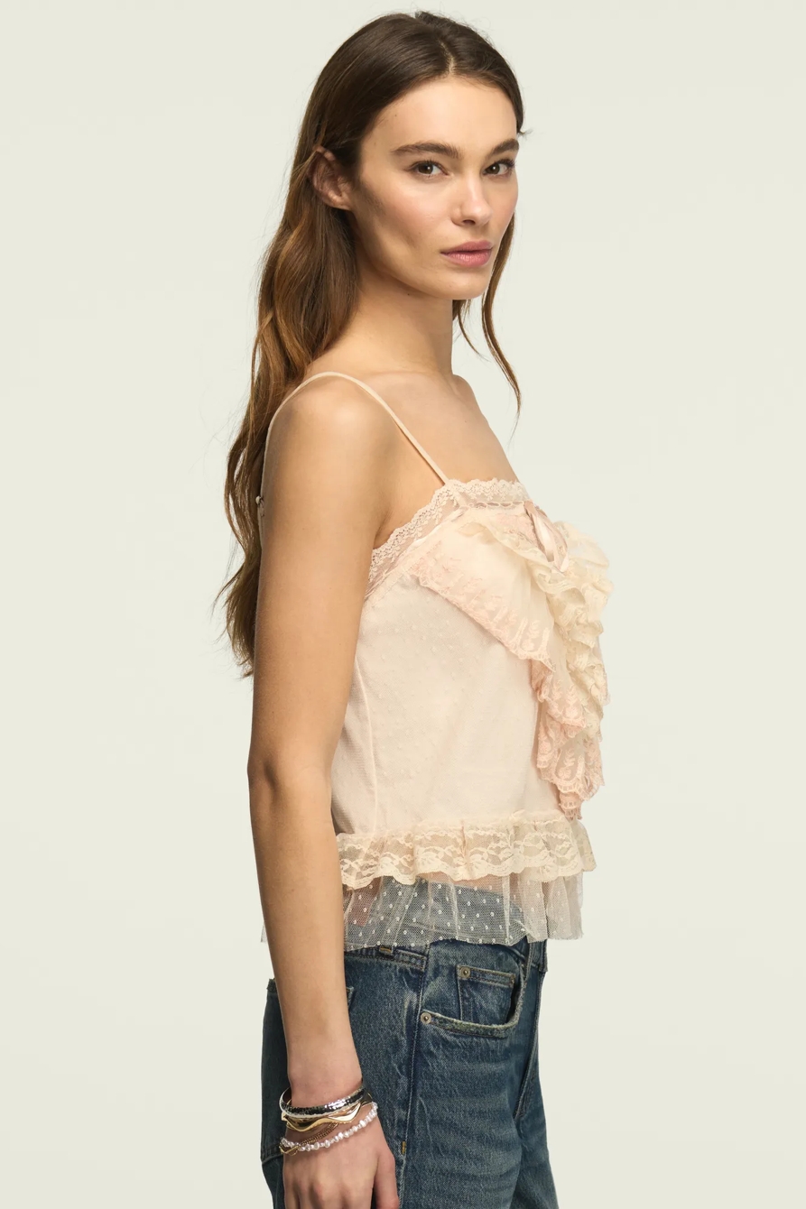 FESTIVAL LACE MIX RUFFLE TANK — SHELL — image 4