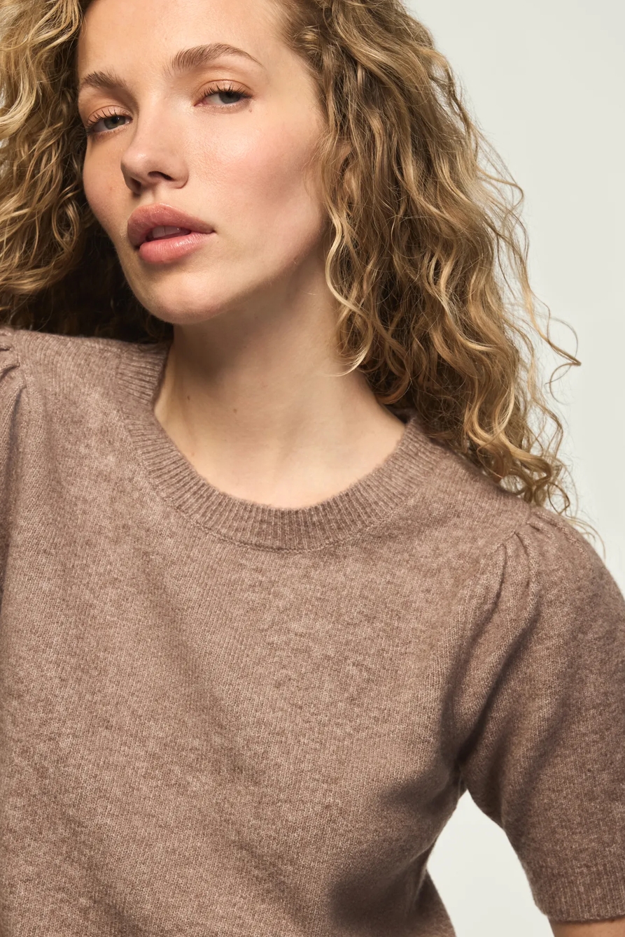 PUFF SLEEVE SWEATER TEE — BROS B2452 FALCON HEATHER — image 2