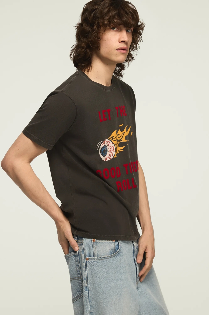GOOD TIMES EYEBALL TEE — RAVEN — image 3