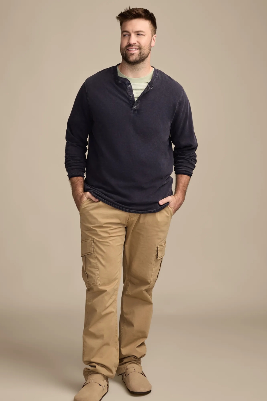 BIG & TALL LONG SLEEVE WEEKEND SLUB HENLEY — Inkling — image 5