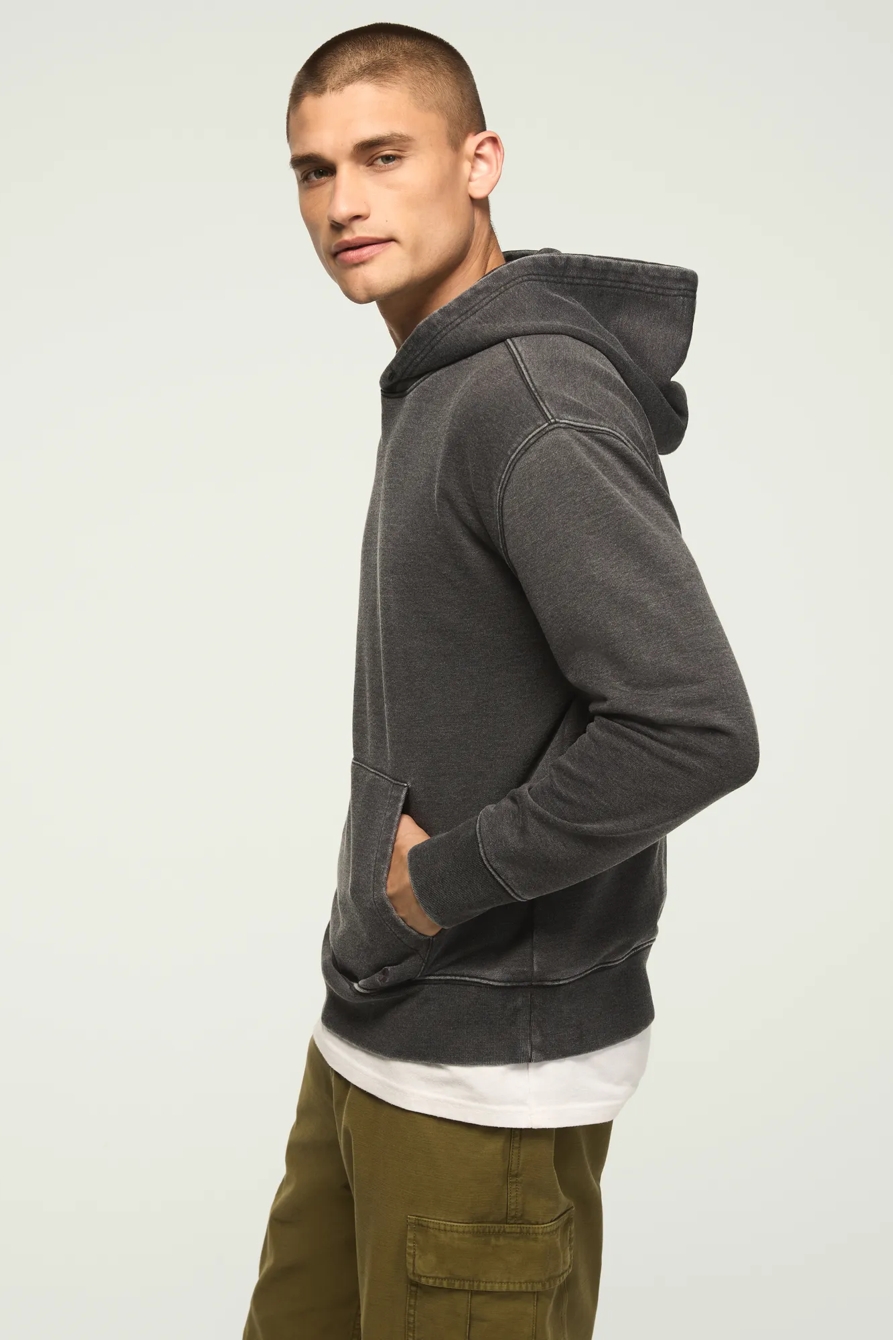VENICE BURNOUT FRENCH TERRY HOODIE — JET BLACK — image 4