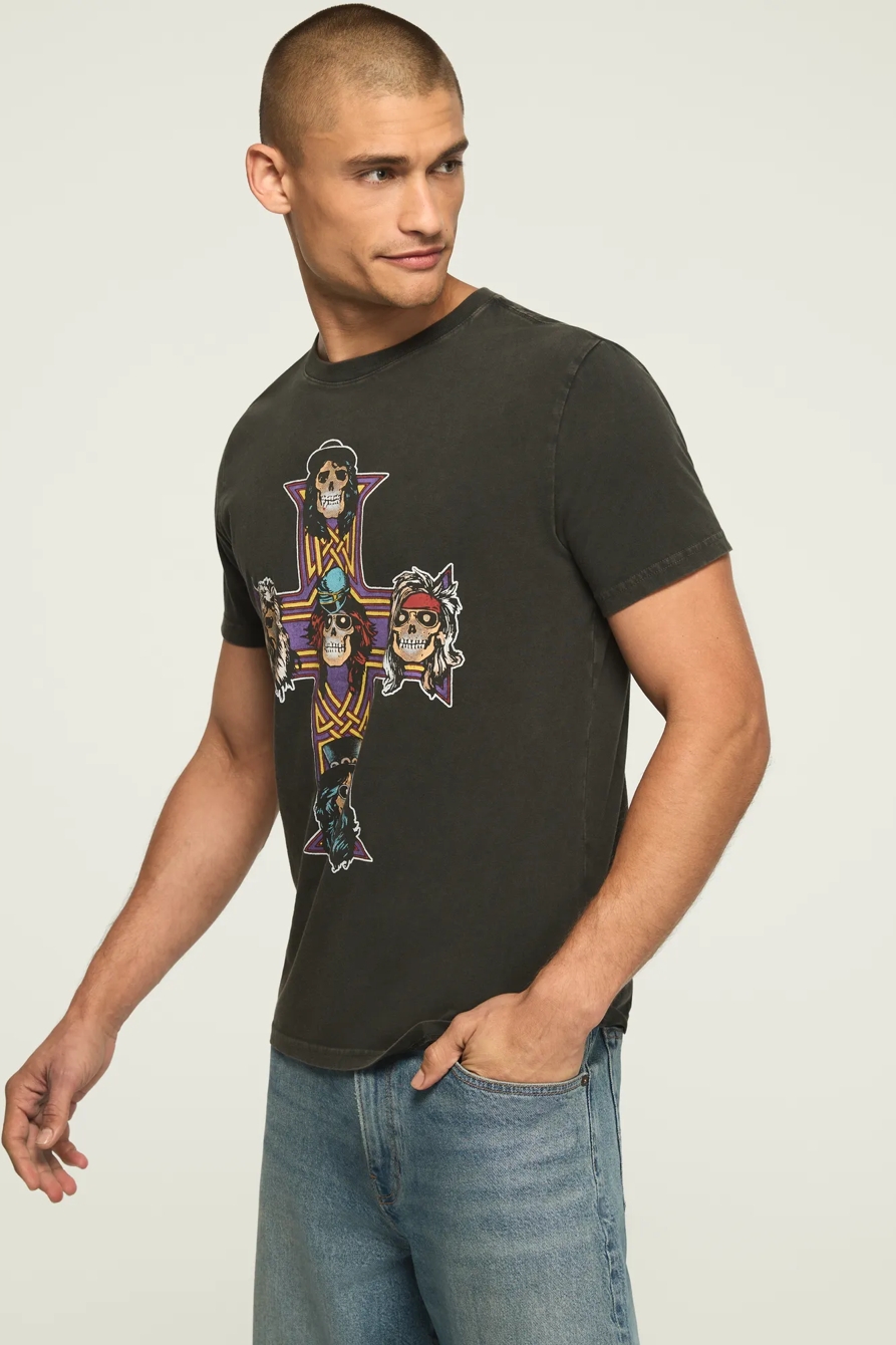 GUNS N ROSES CROSS TEE — JET BLACK — image 4