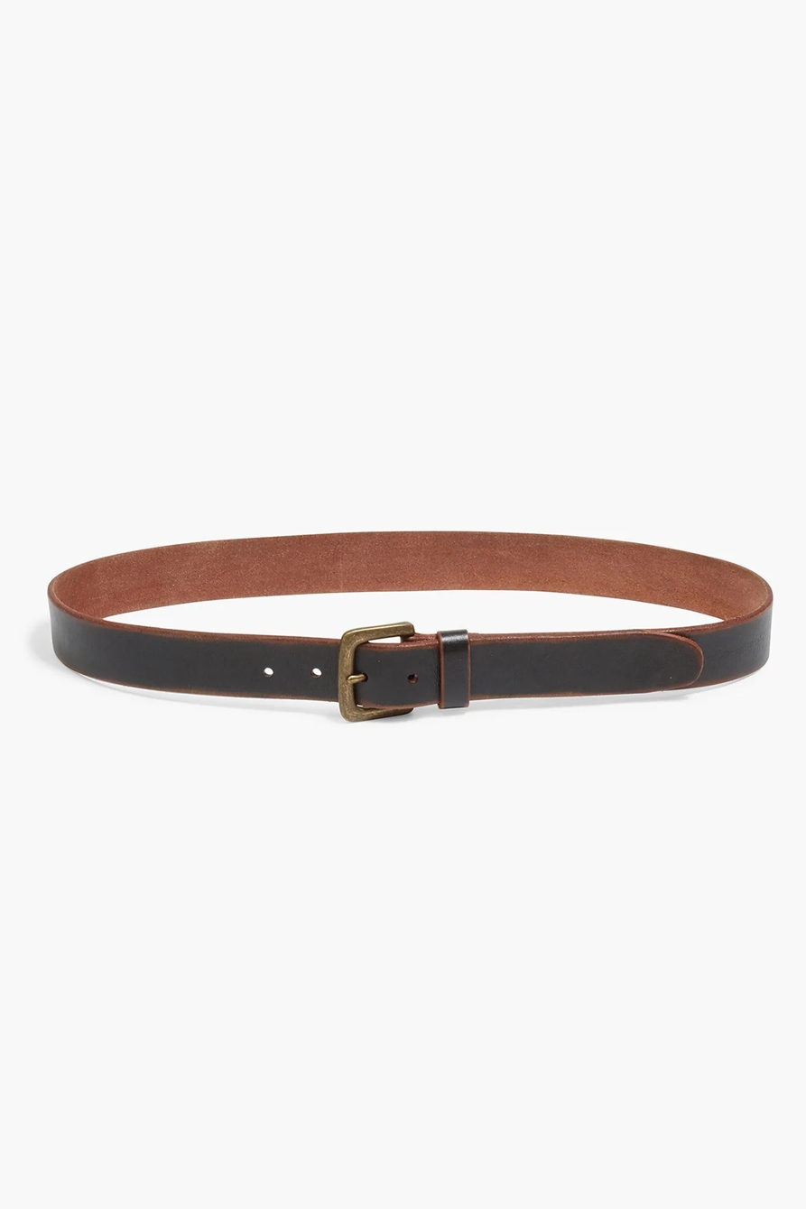 SANTA FE LEATHER BELT — BLACK — image 1