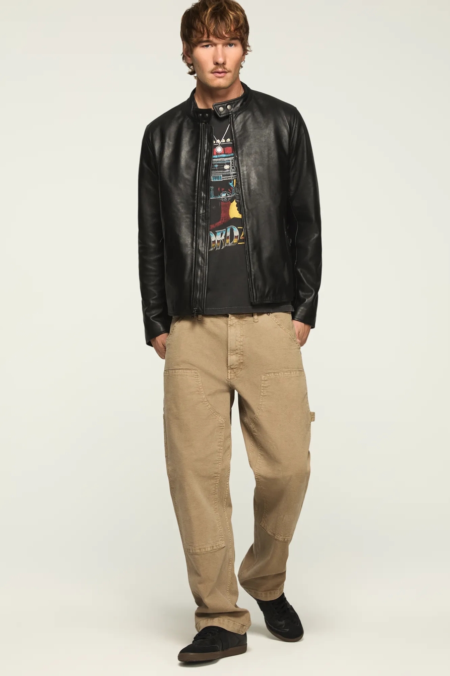 CLEAN LEATHER BONNEVILLE JACKET — #001 BLACK — image 6