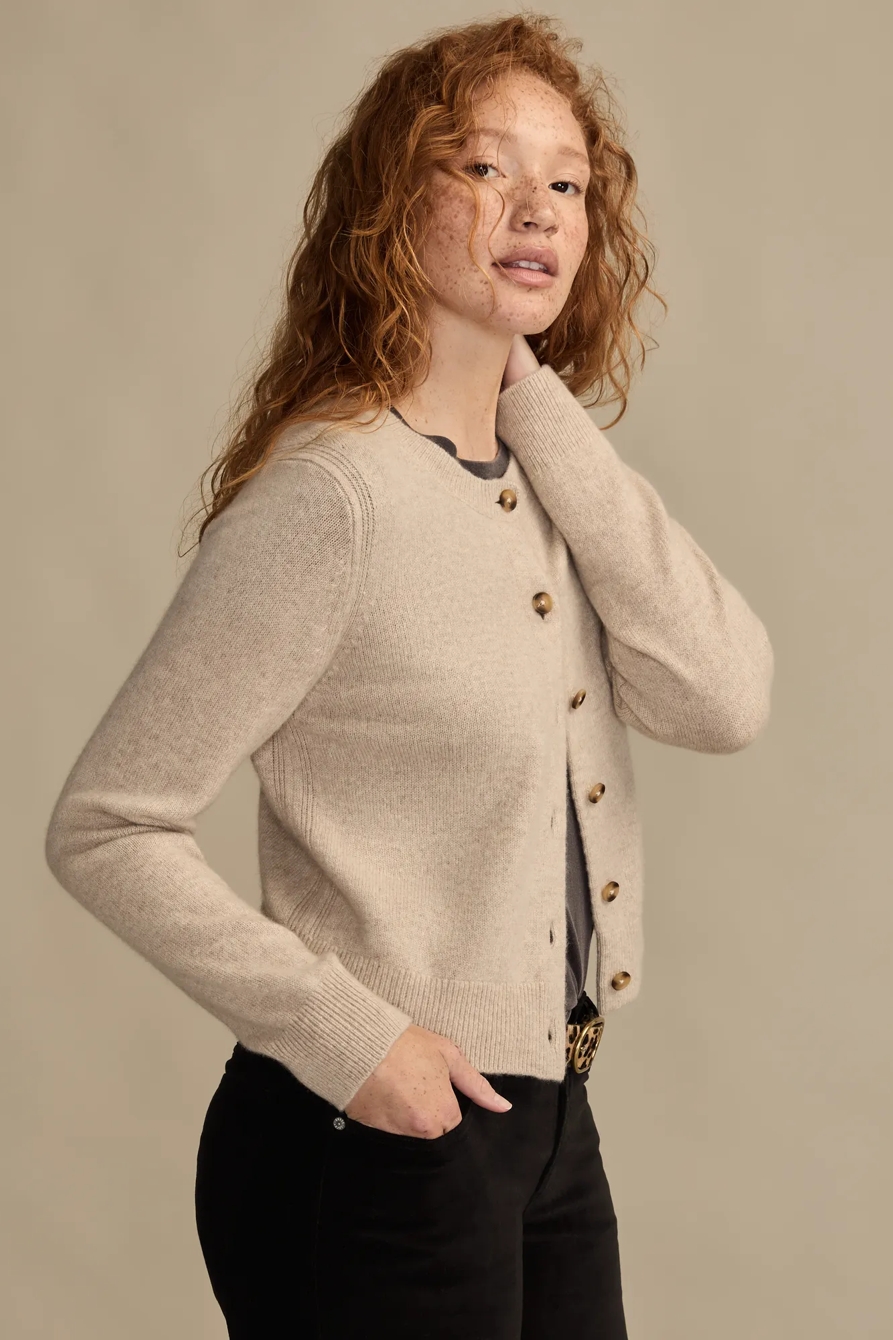 CASHMERE CARDIGAN — SEASHELL — image 4