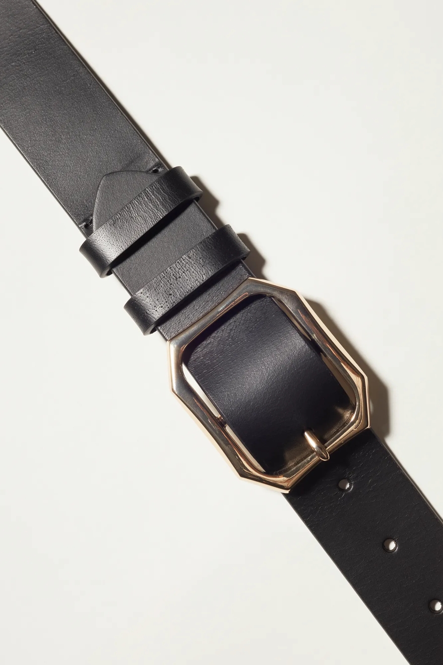 HIGH SHINE BUCKLE BELT — BLACK — image 2