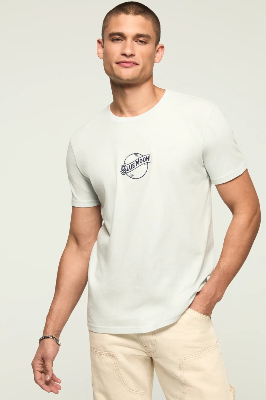 BLUE MOON LOGO TEE — ILLUSION BLUE — image 1