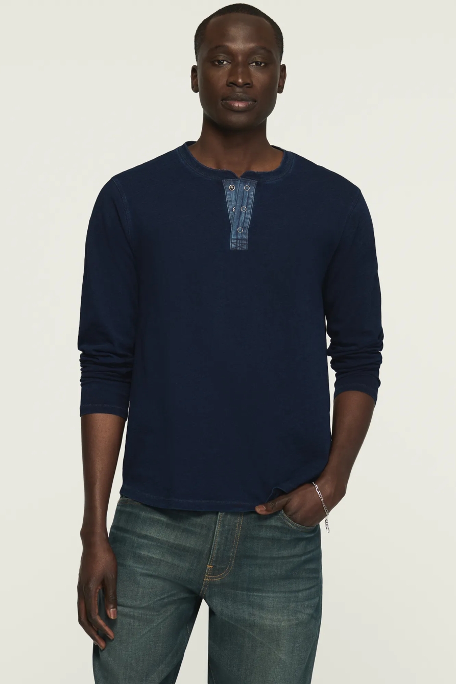 INDIGO WEEKEND SLUB HENLEY — INDIGO — image 1