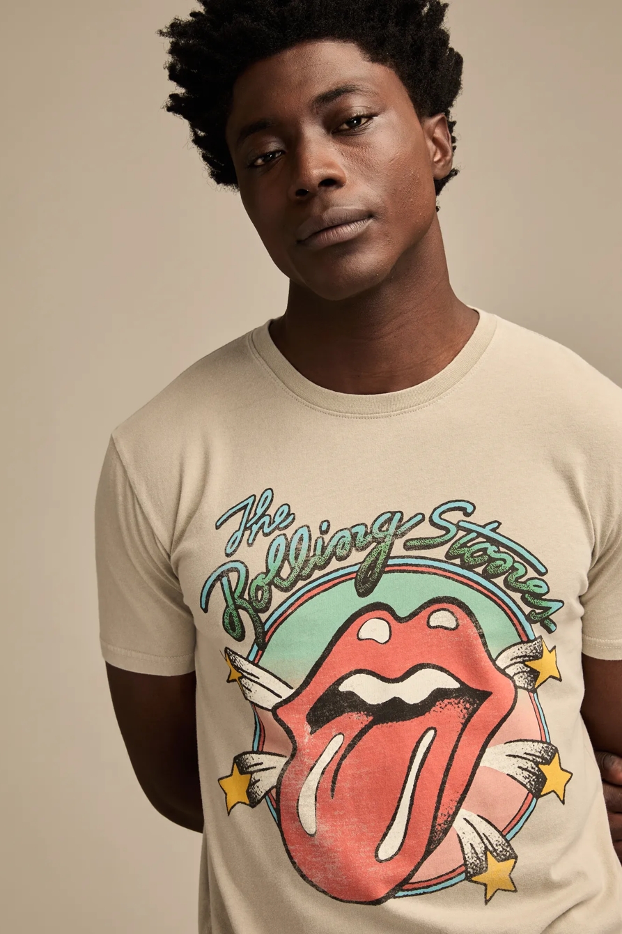 ROLLING STONES STARS TEE — PUSSYWILLOW GRAY — image 2