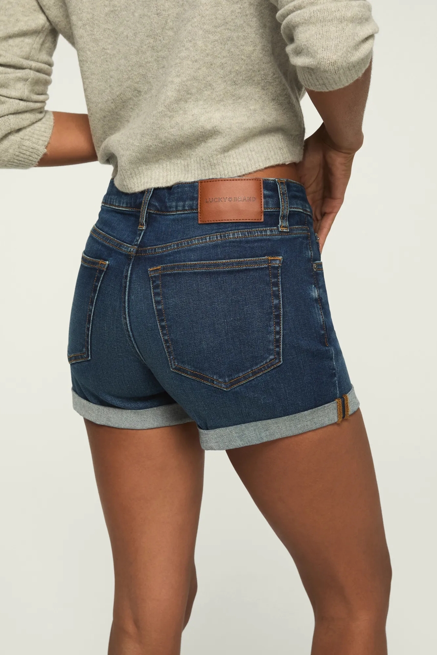 MID RISE AVA SHORT — NIGHT CAFE ROLLED WASH — image 3