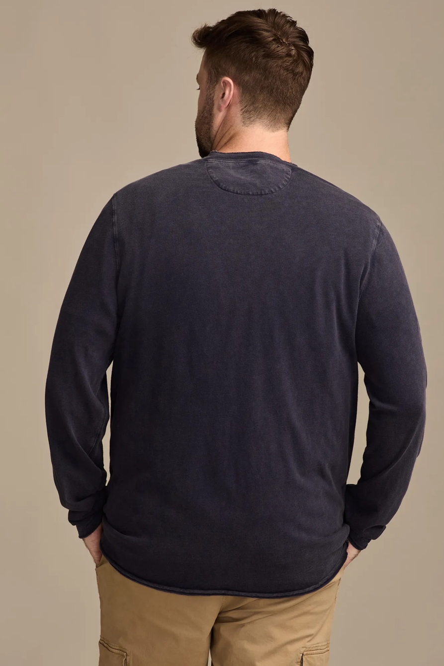 BIG & TALL LONG SLEEVE WEEKEND SLUB HENLEY — Inkling — image 3