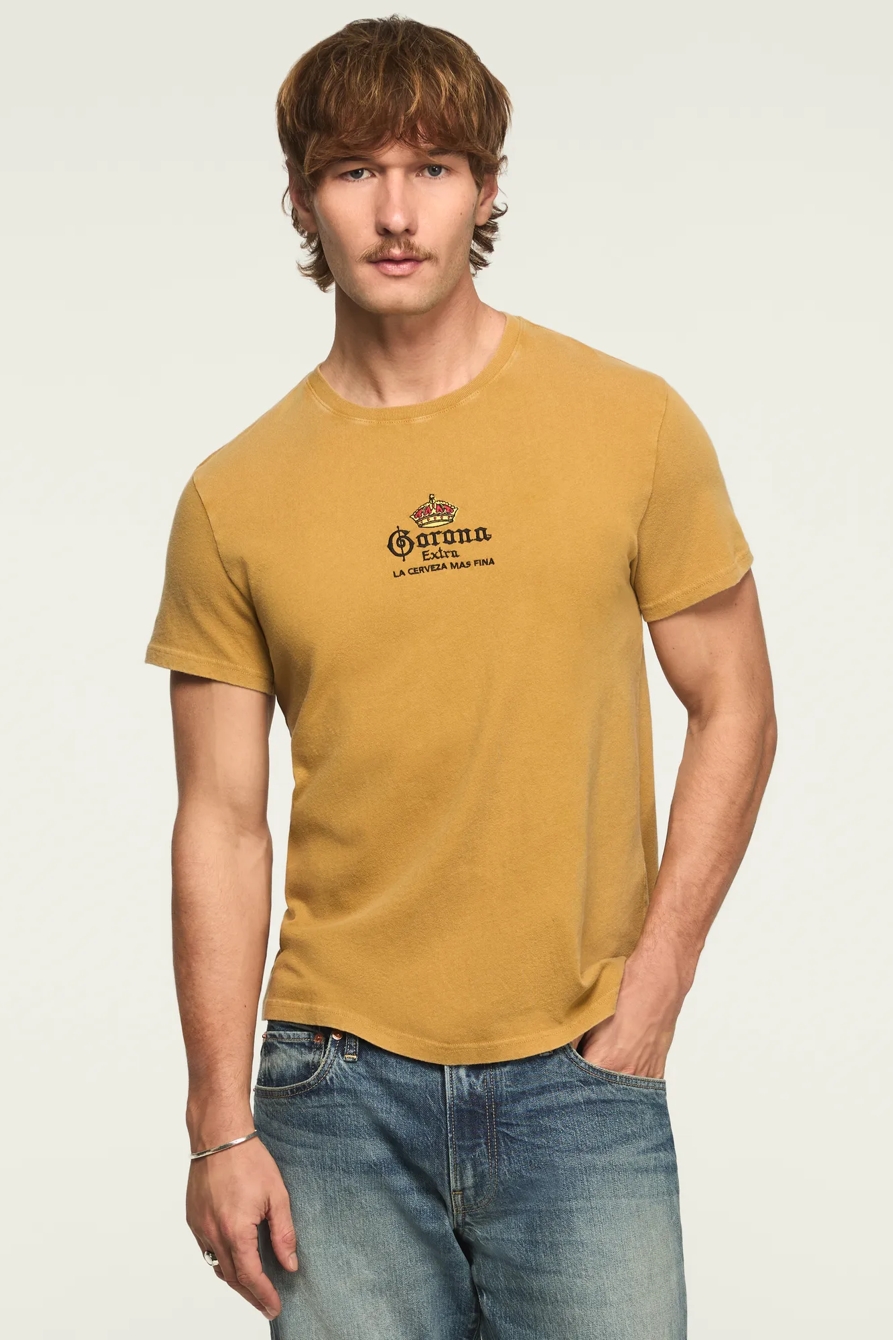 CORONA LOGO TEE — MUSTARD GOLD — image 1